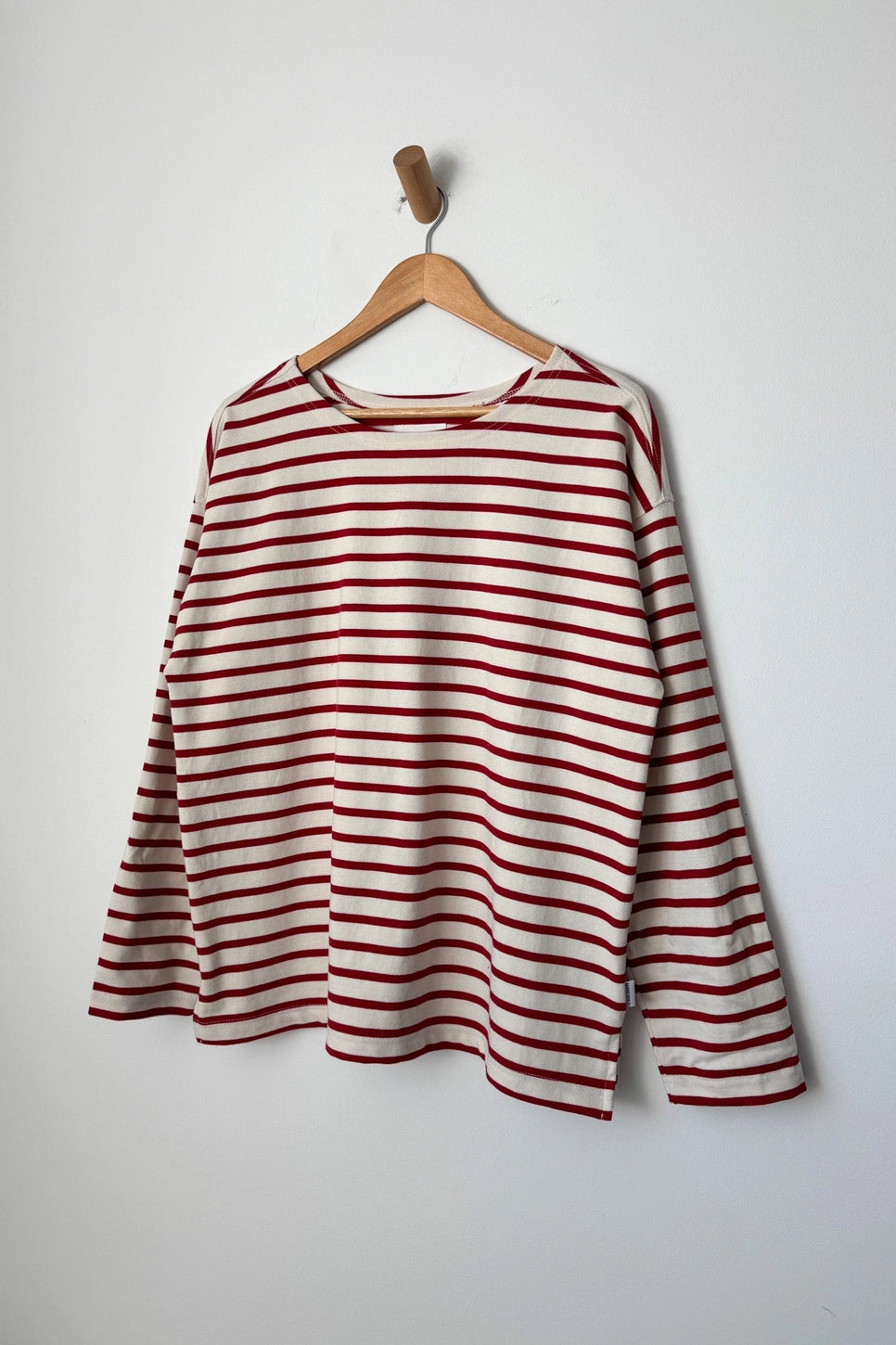 Marseille Boatneck Top In Red Stripe