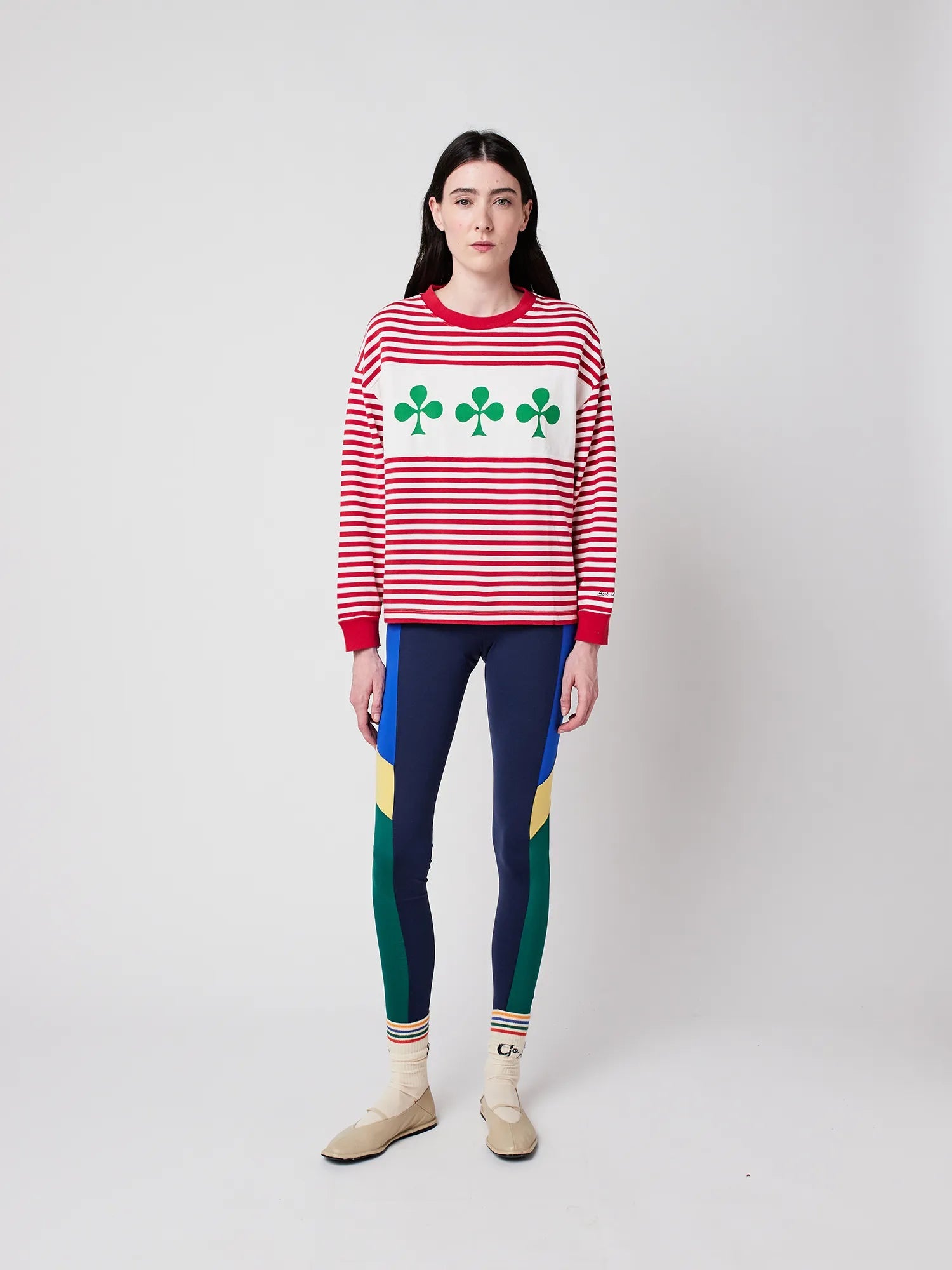 Shamrock Knitted Striped Relaxed TShirt