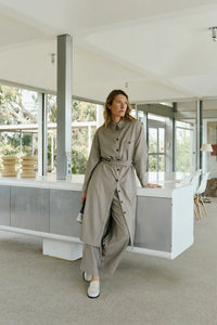 Tailored Pleated Trousers In Grey