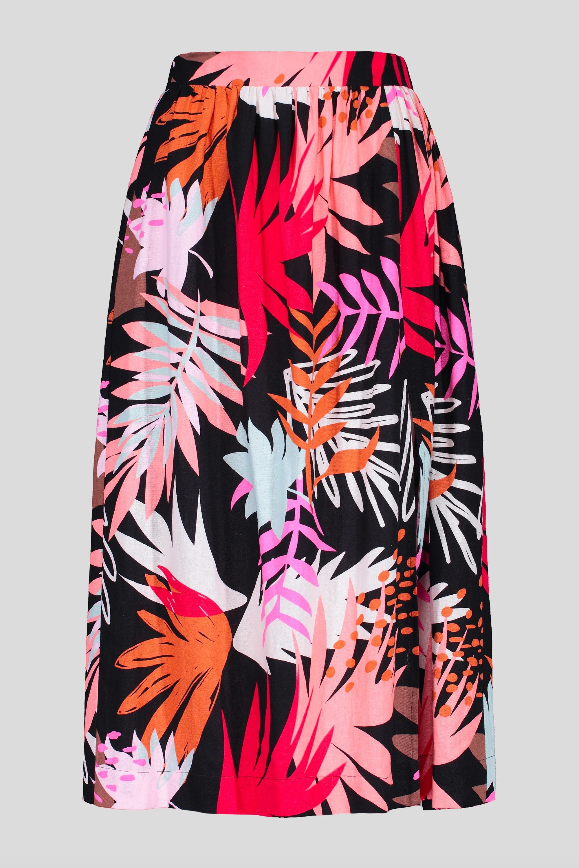 Tiago Slit Skirt in Tropical Black