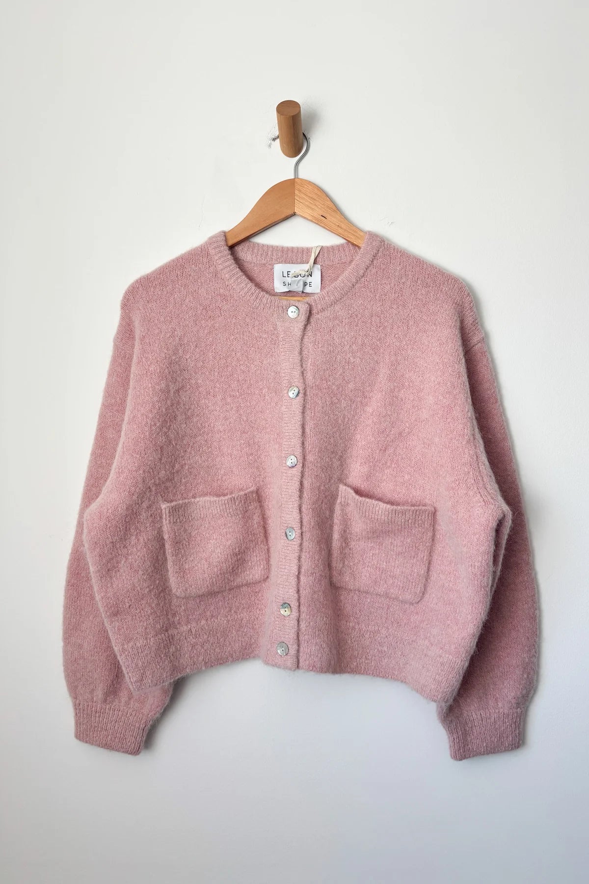 Amelié Alpaca Cardigan In Pink Rose