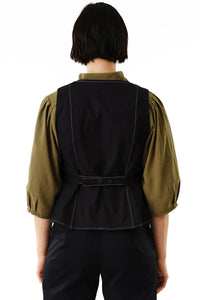 Vela Vest In Black