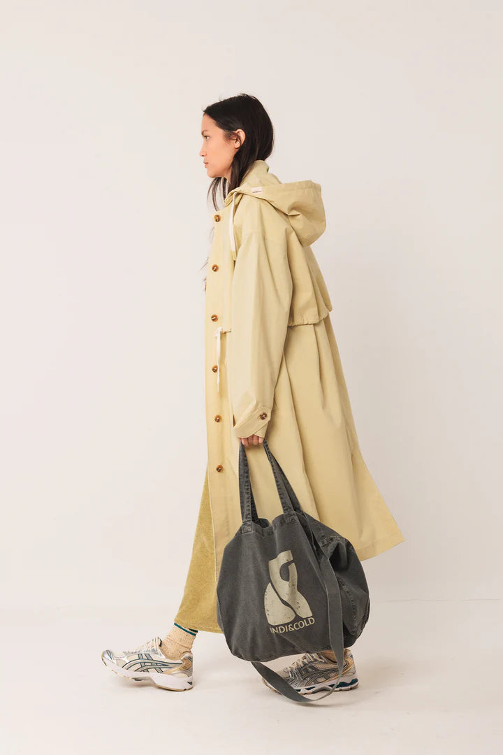 Cotton Tote In Stone Grey