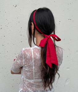 Helena Headband In Tango Taffeta