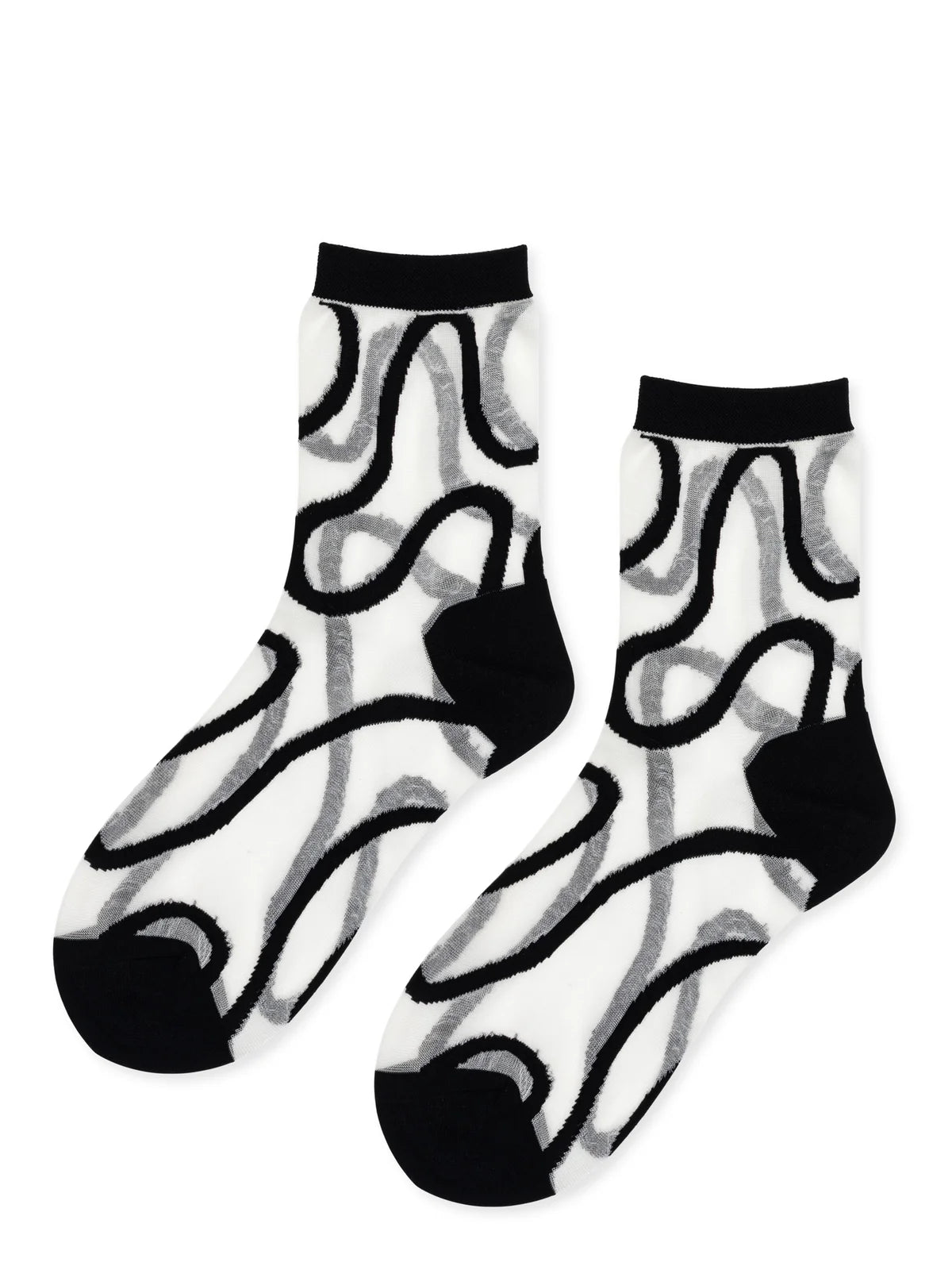 Wiggly Short Crew Sheer Socks