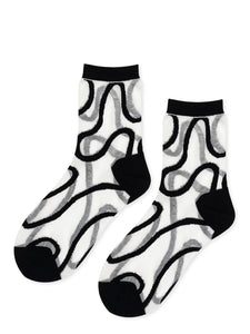 Wiggly Short Crew Sheer Socks