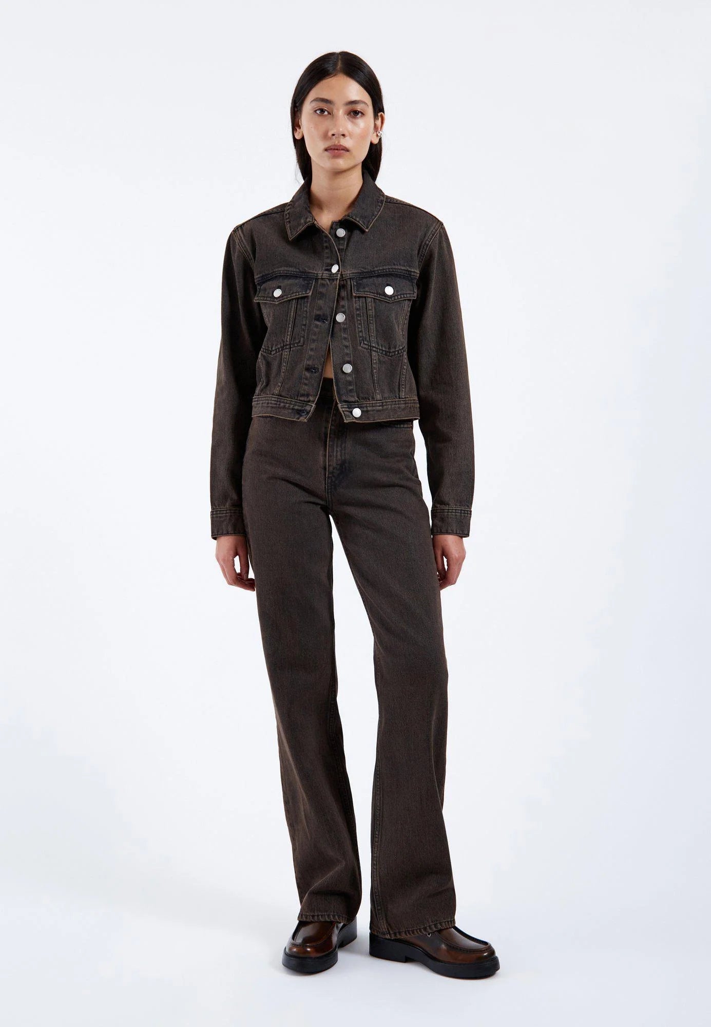 Echo Denim In Tar Jet Brown