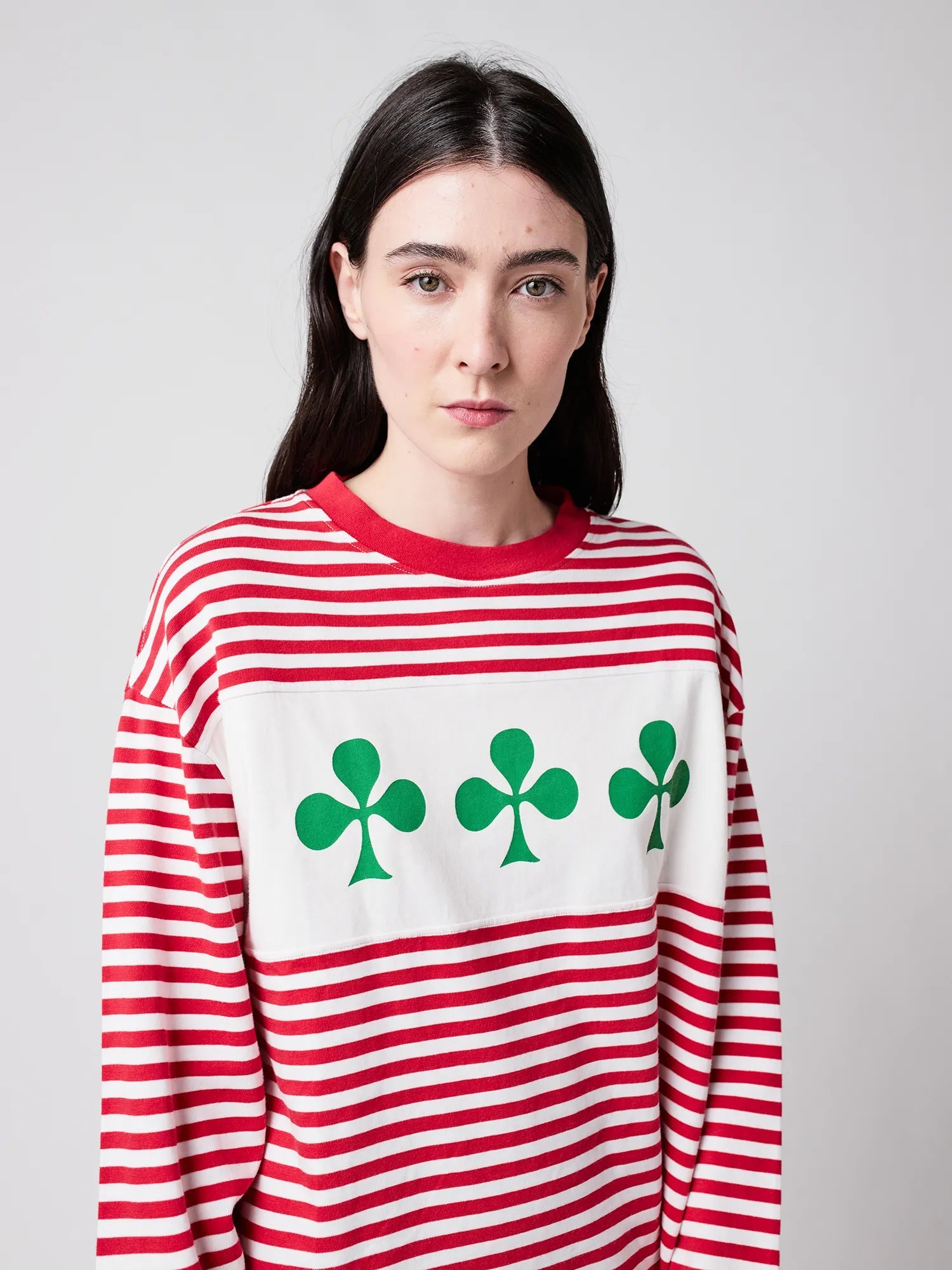 Shamrock Knitted Striped Relaxed TShirt
