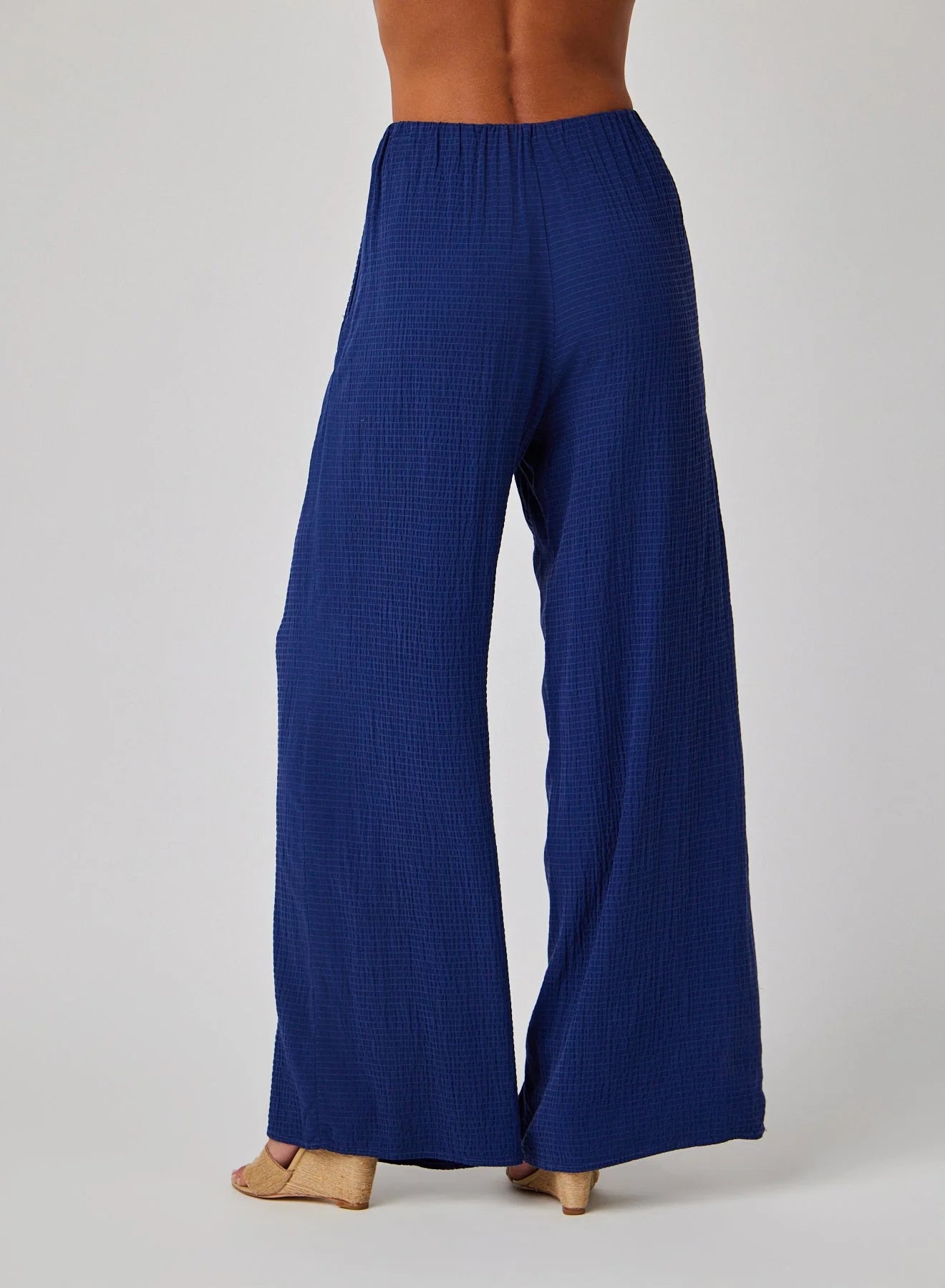 Clean Wide Leg Pant In Navy Coast