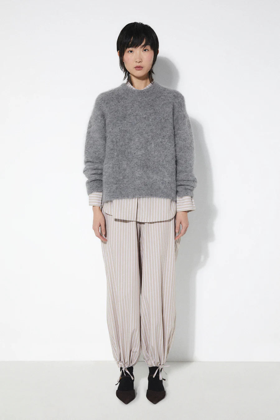 Sammy Alpaca Sweater In Grey