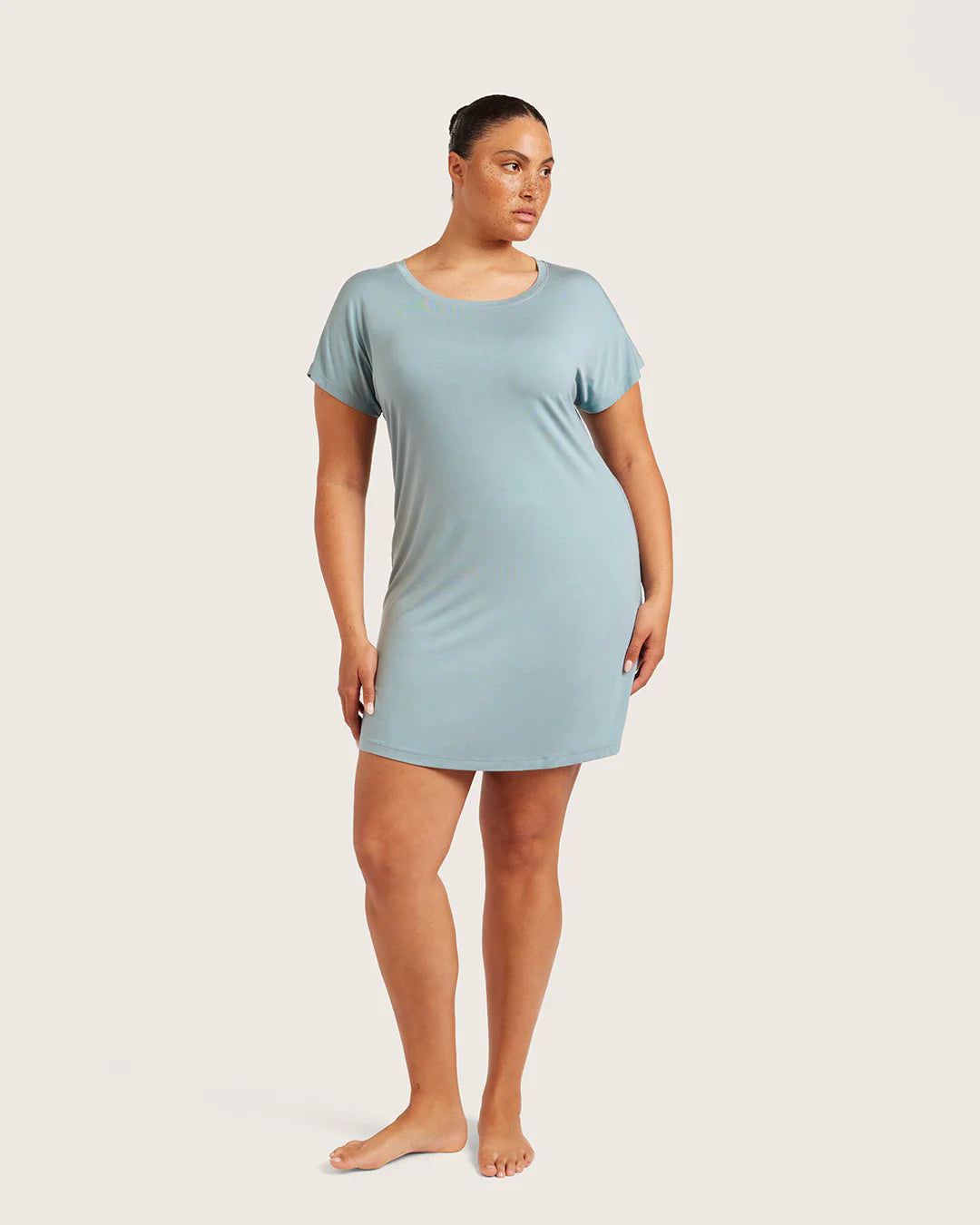 Goodnight Night Dress In Mineral Blue