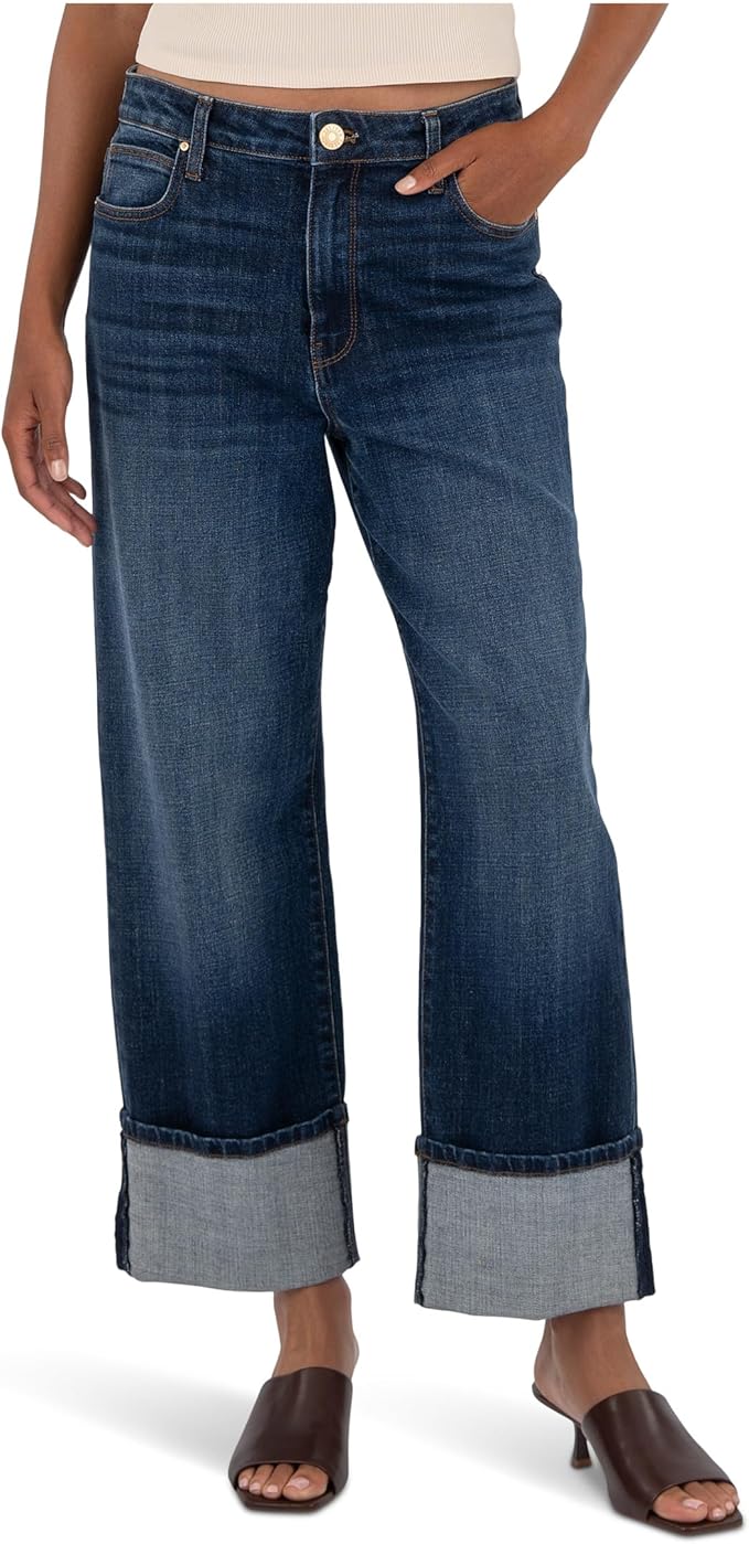 Sienna High Rise Roll Hem Jeans