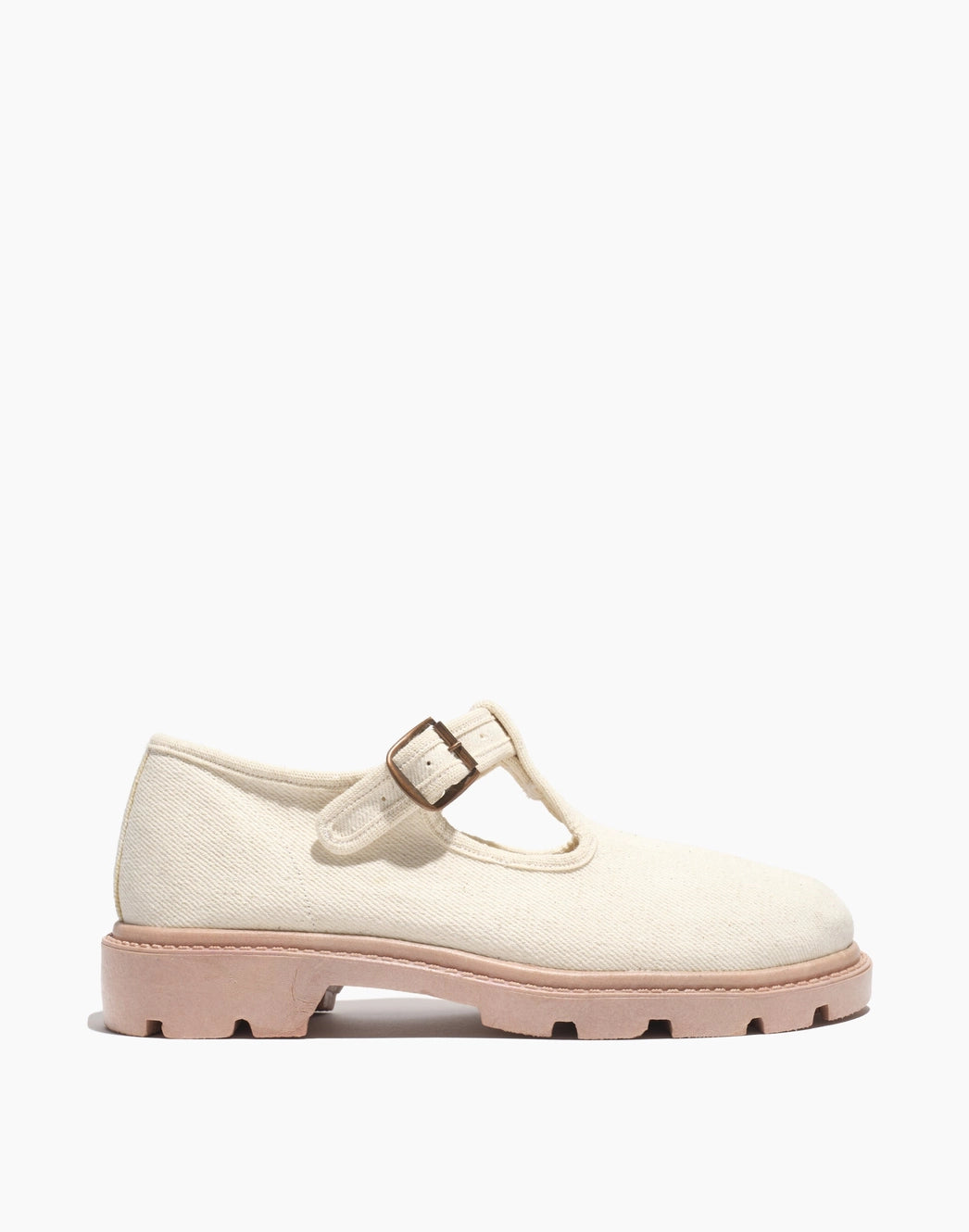 Lug Sole Mary Jane In Natural