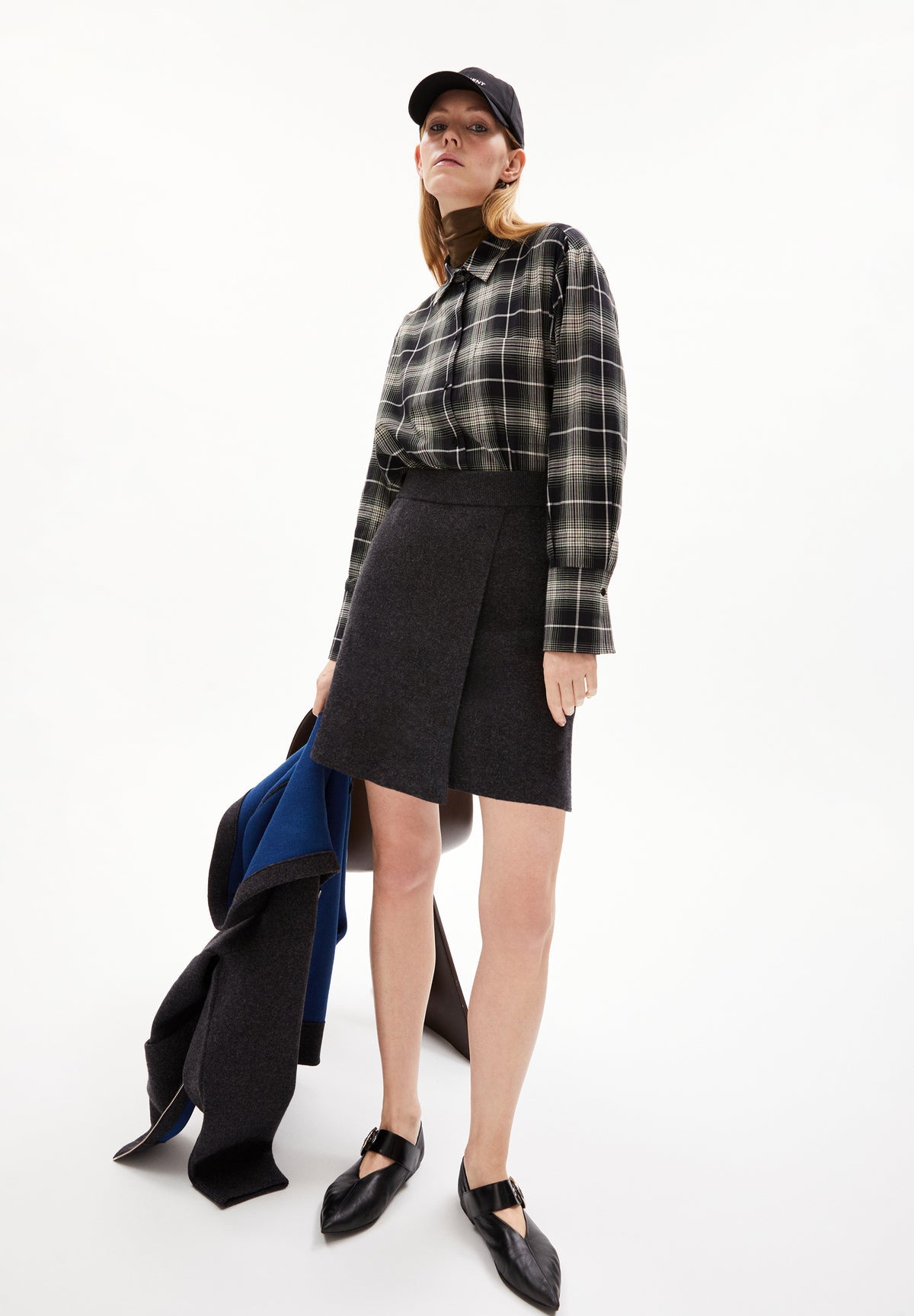 Darlaa Knit Skirt In Steel Melange