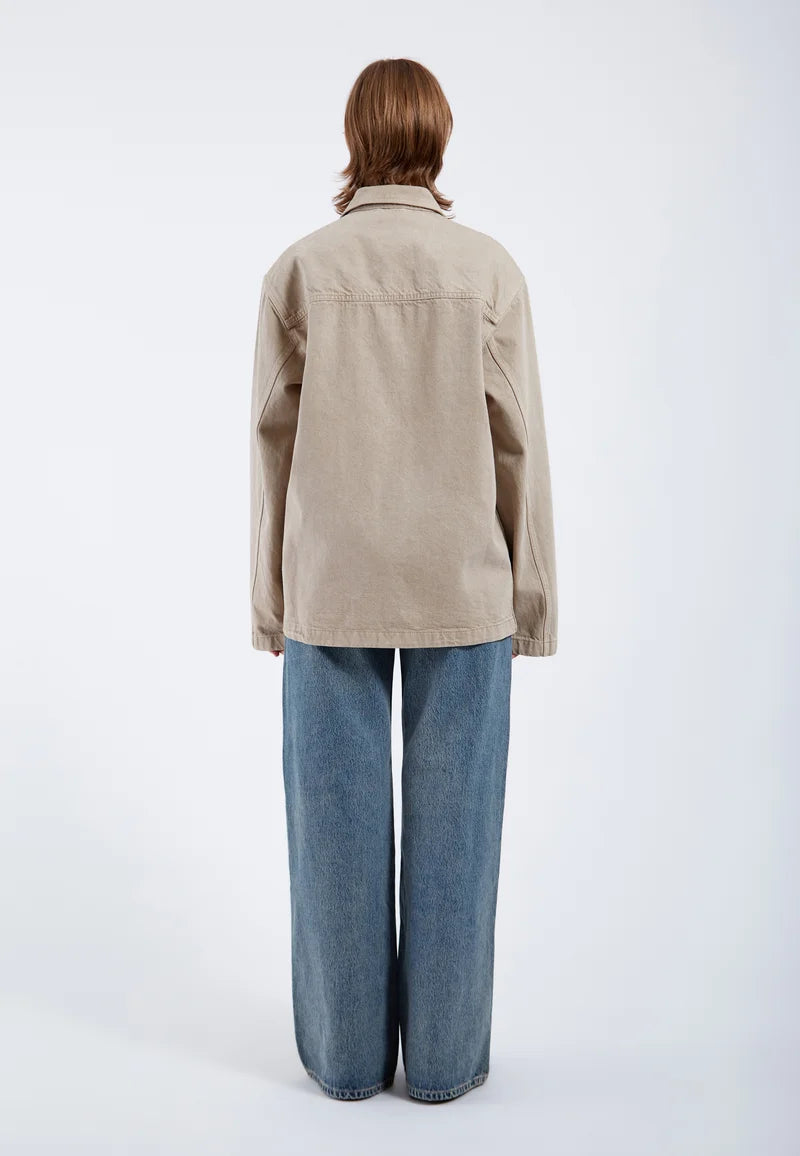 Devon Worker Jacket In Greige