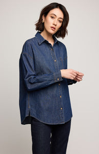 Whitney Denim Shirt In Dark Wash