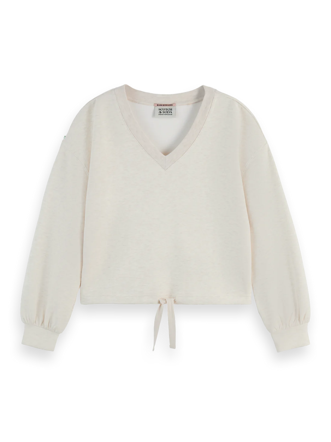 V-Neck Modal Sweatshirt In Soft Ice