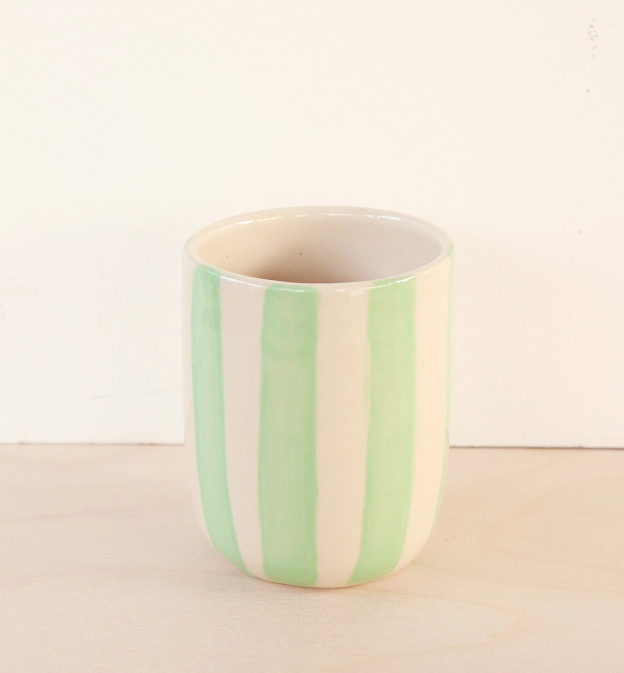 Small Ceramic Striped Tumbler