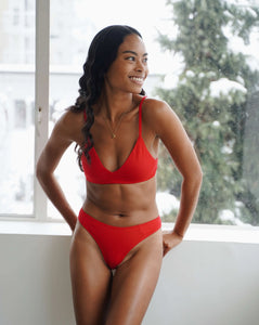 Mineral Triangle Bra In Red