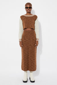 Moredo Knit Skirt In Caramel