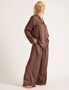 Vegan Silk Wide Leg Sleep Pant