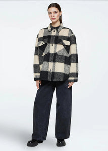 Siggas Jacket In Cream & Black Check