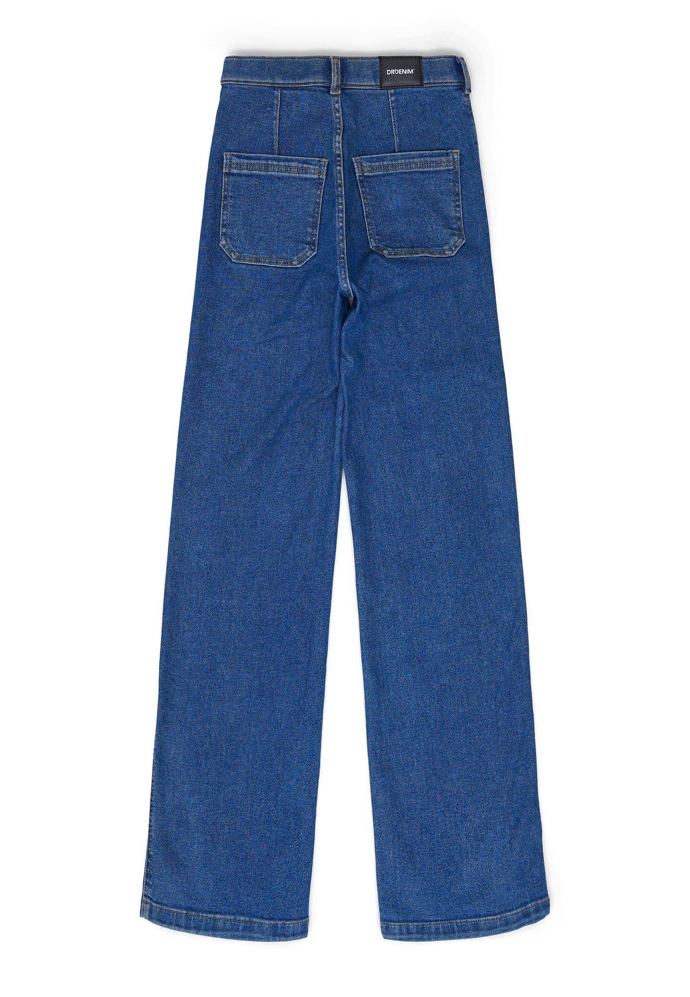 Moxy Straight Patch Pocket Denim In Cape Mid Retro