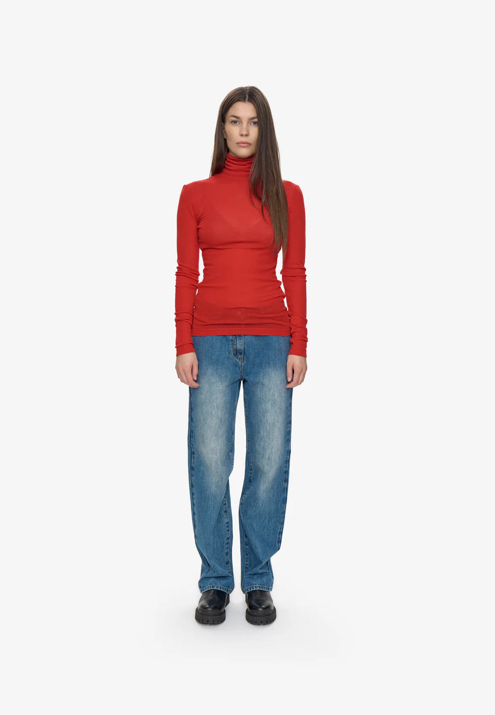 Pernilles Turtleneck In Goji Berry