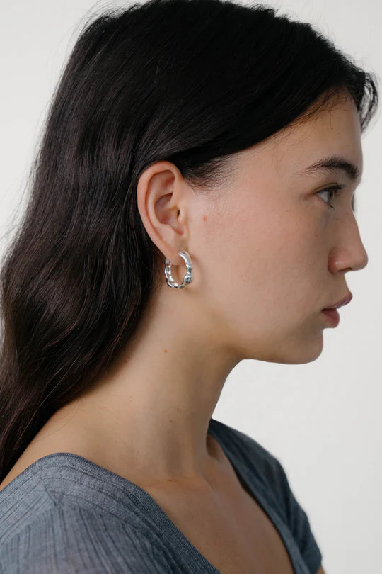 Lara Hoops In Silver