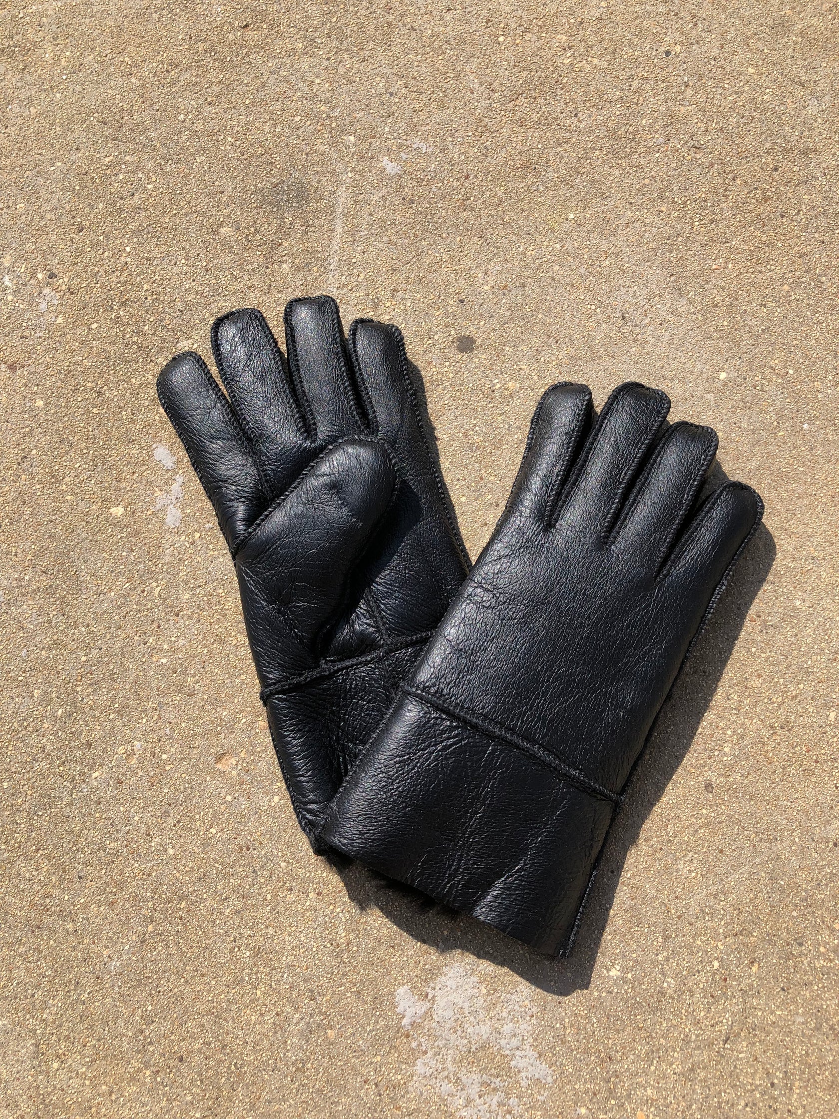 Leather Shearling Gloves