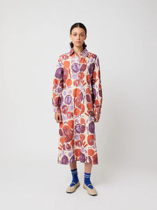 Dahlia Pattern Shirt Dress