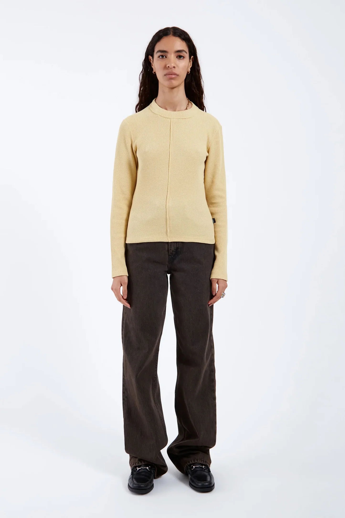 Stella Waffle Top In Jojoba