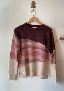 Landscape Knit Sweater in Tonos Rosa