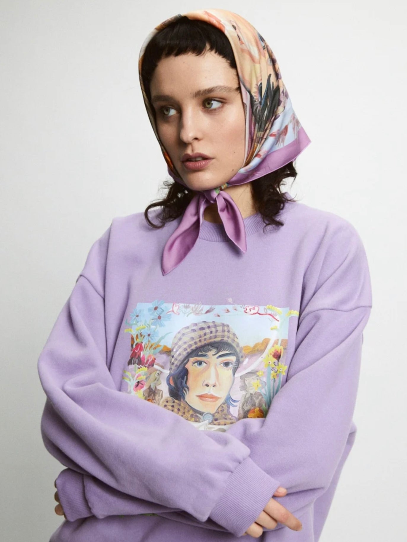 Stevens Printed Silky Scarf
