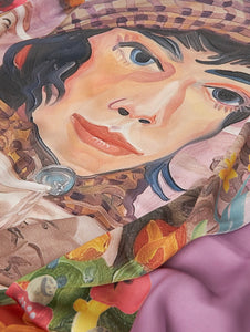 Stevens Printed Silky Scarf