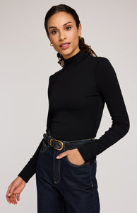 Wren Mockneck Top In Black
