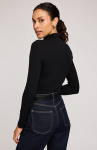 Wren Mockneck Top In Black