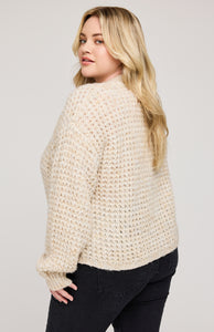 Willow V-Neck Sweater In Heather Oat
