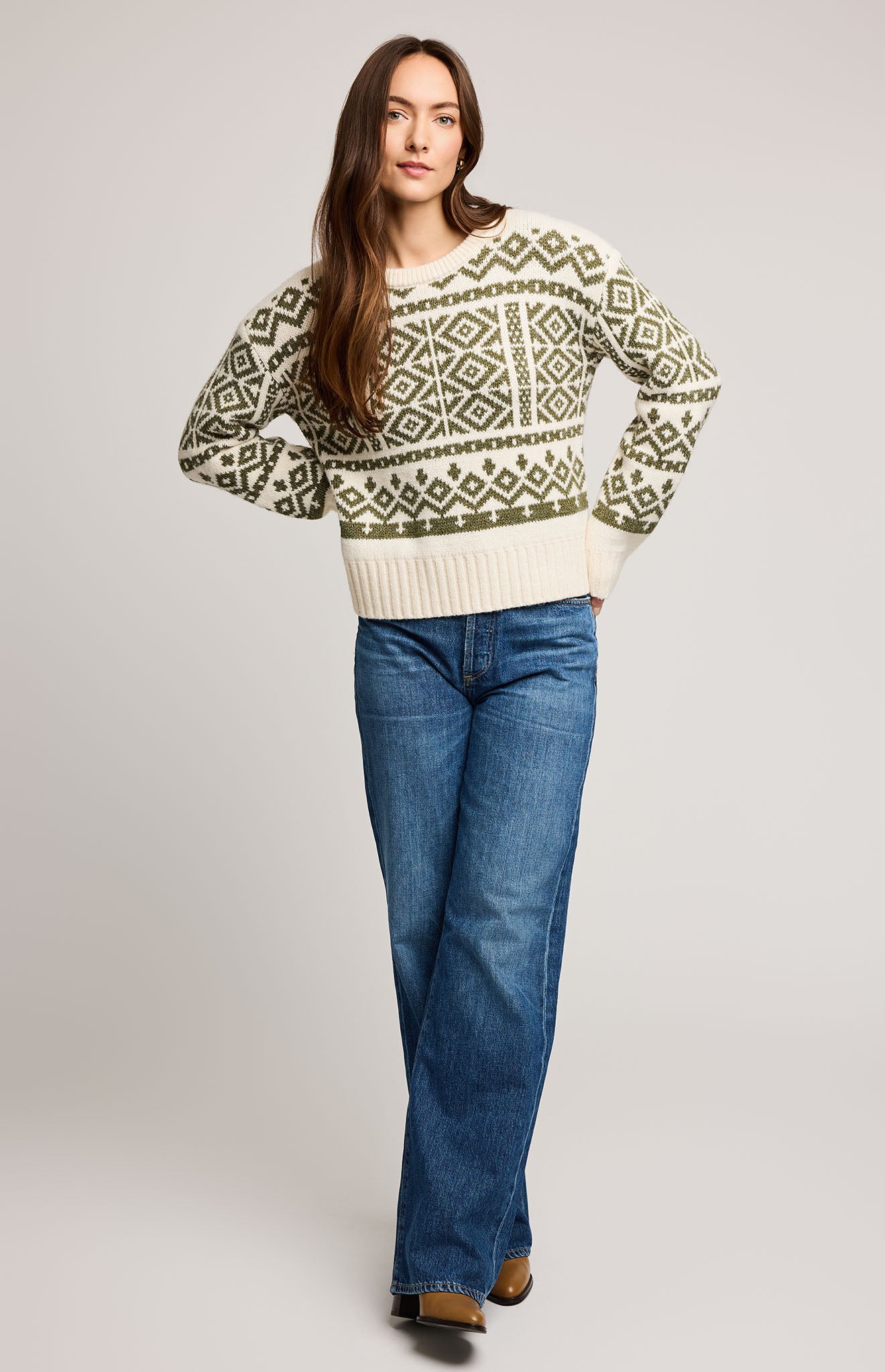 Cypress Sweater In Heather Moss
