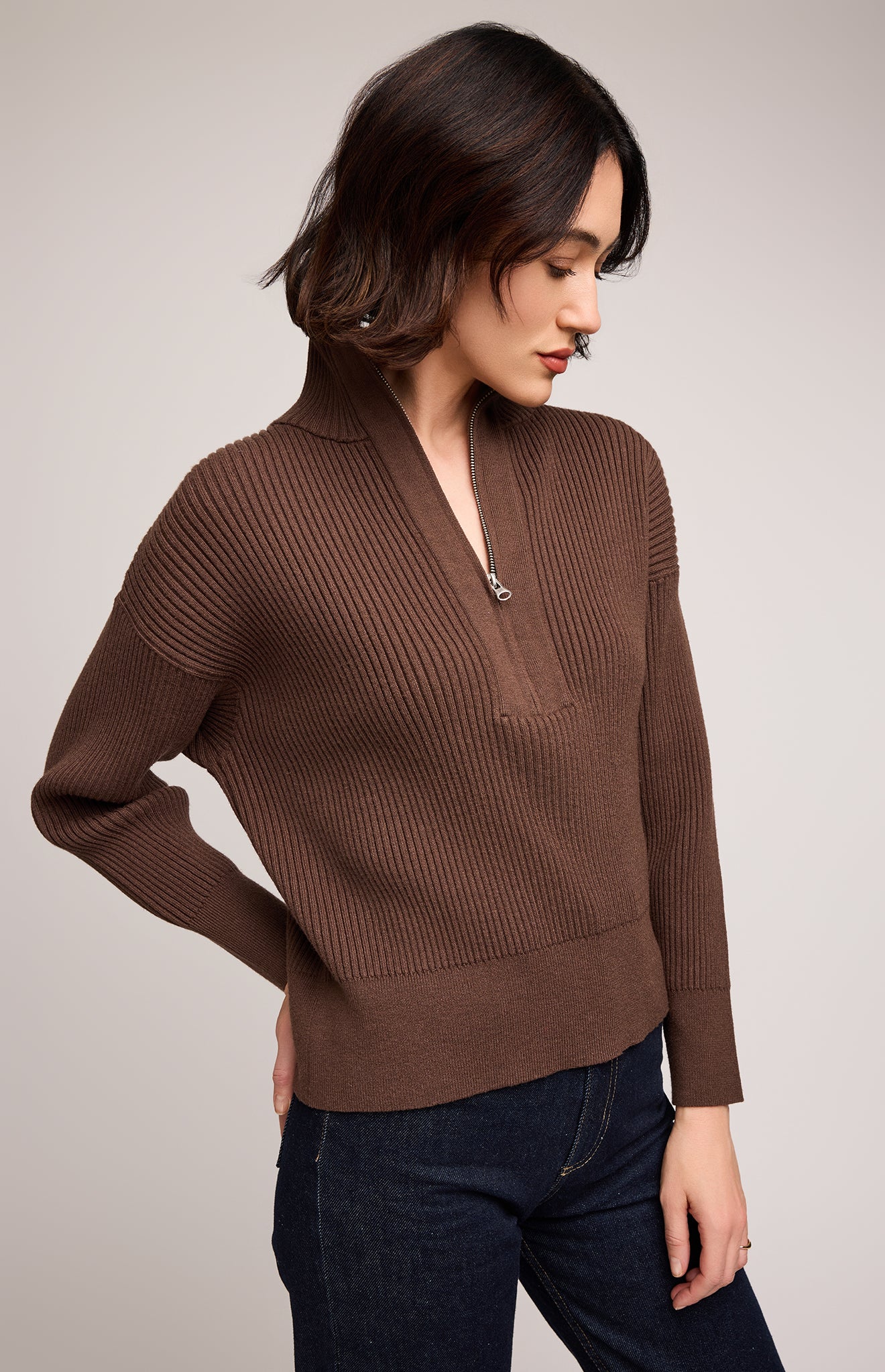 Hope 1/4 Zip Sweater In Java