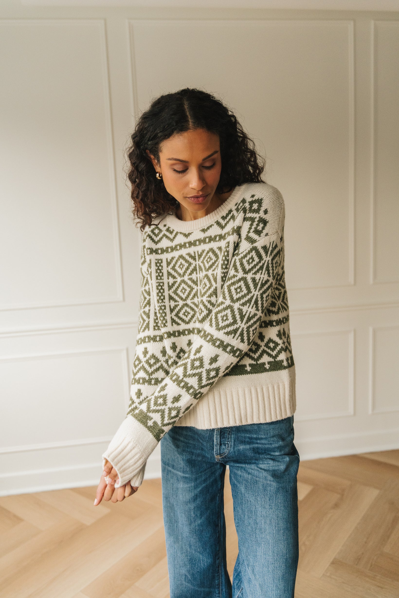 Cypress Sweater In Heather Moss