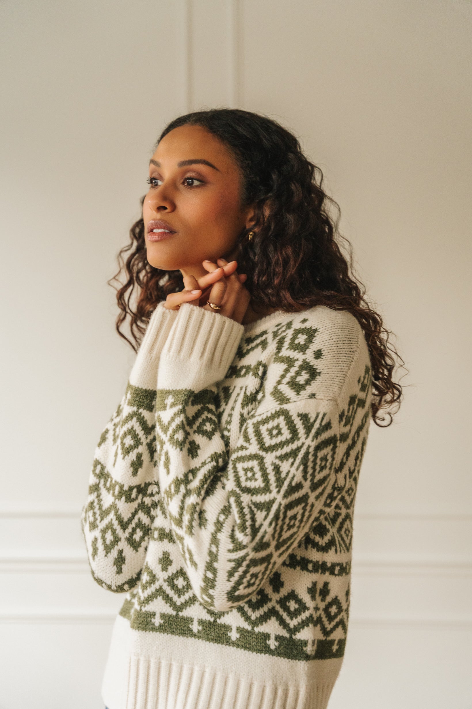 Cypress Sweater In Heather Moss