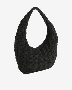 Haze Matte Twill Quilt Tote In Black