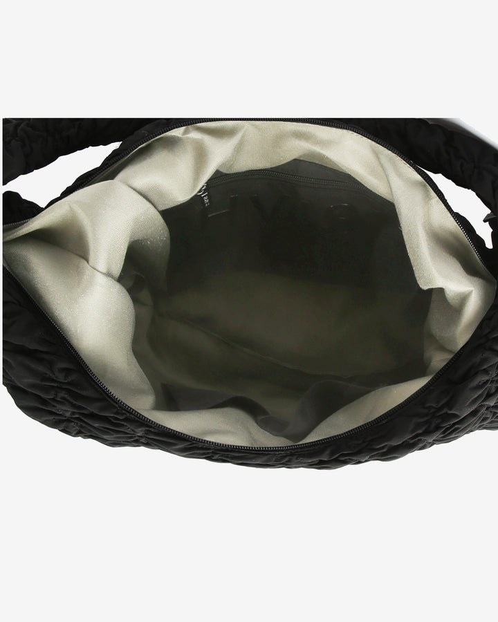 Haze Matte Twill Quilt Tote In Black