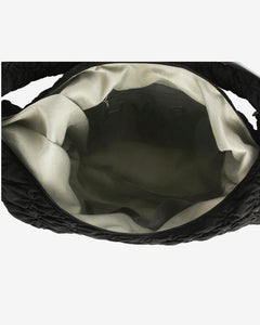 Haze Matte Twill Quilt Tote In Black