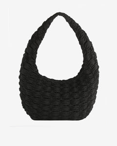 Haze Matte Twill Quilt Tote In Black