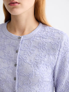 Structured Button Up Long Sleeve In Languid Lavender