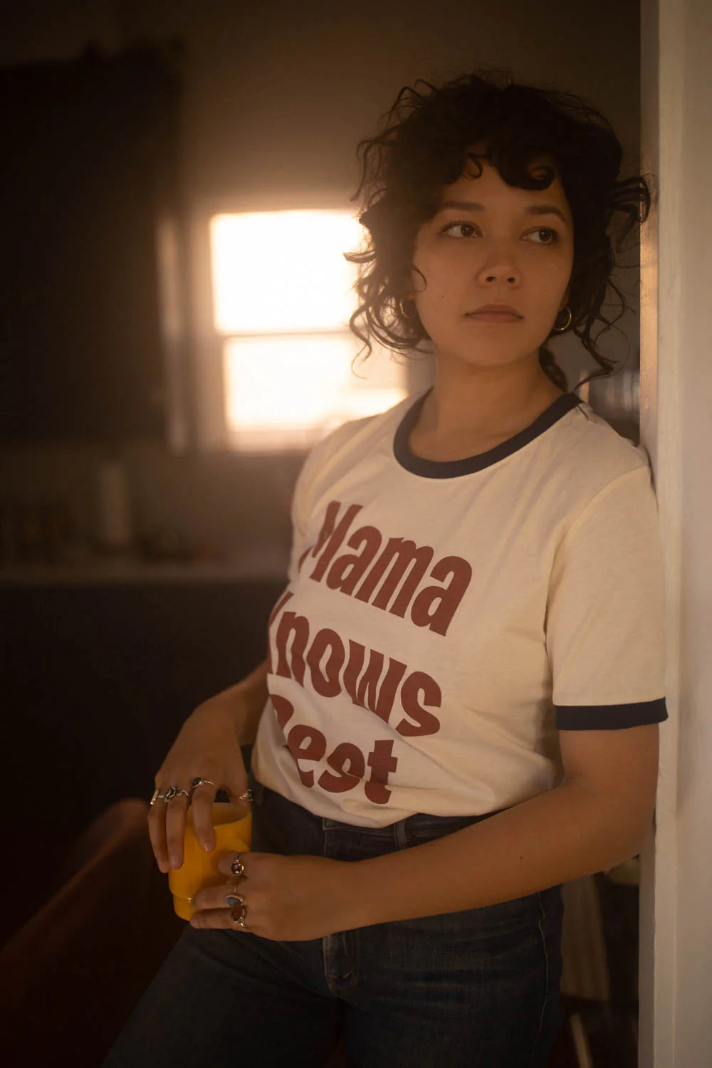 Mama Knows Best Ringer Tee