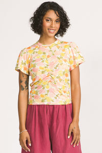 Solana Flora Ruched Top