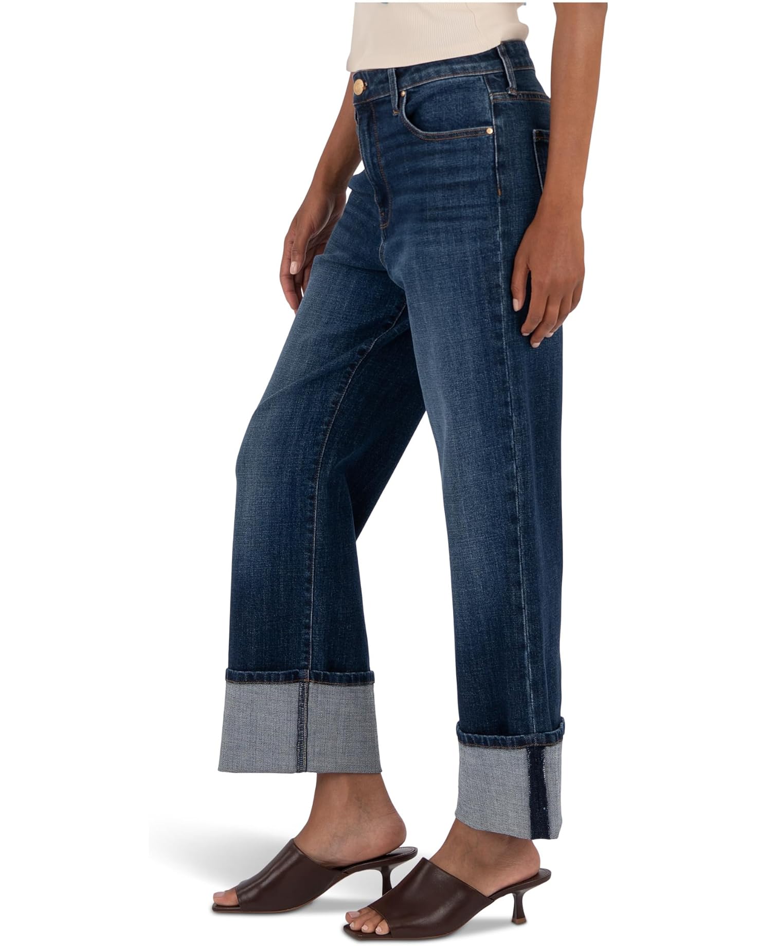 Sienna High Rise Roll Hem Jeans